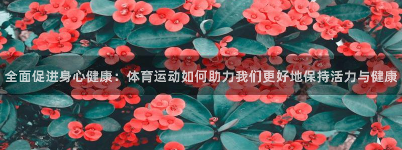 全面促进身心健康：体育运动如何助力我们更好地保持活力与健康